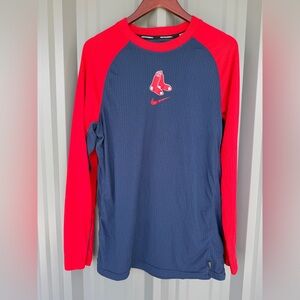 Men's Boston Red Sox Nike Navy Raglan Performance Long Sleeve T-Shirt Large